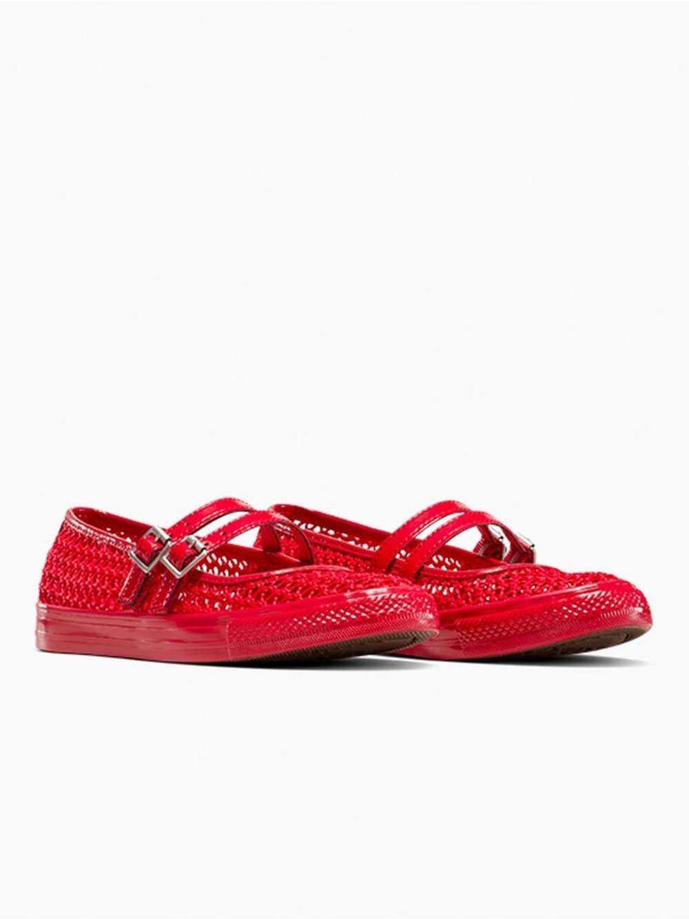 Converse Chuck Taylor All Star Dainty Mary Jane Knit Red Shoes Women’s 8.5